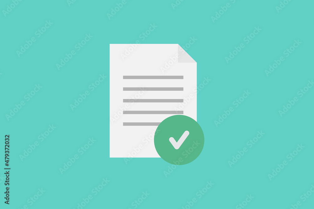 File check mark icon vector Stock Vector | Adobe Stock