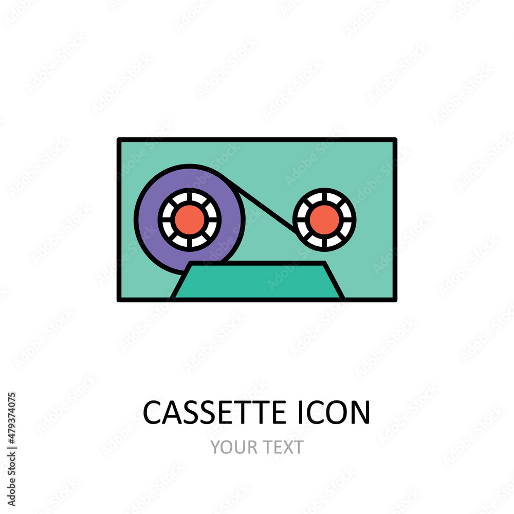 Vector illustration with mysic player. Outline icon