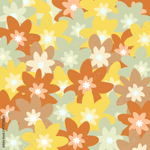 seamless vibrant floral pattern/ background/ wallpaper