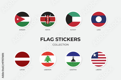 Flag Stickers of Jordan, Kenya, Kuwait, Laos, Latvia, Lebanon, Lesotho and Liberia Free Download Flag Stickers of Jordan, Kenya, Kuwait, Laos, Latvia, Lebanon, Lesotho and Liberia - GFXLoad