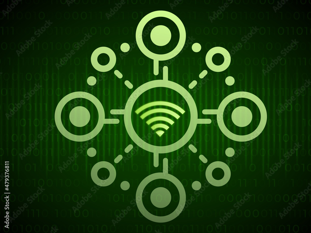 2d illustration wifi sign with background 2d illustration wifi sign with background