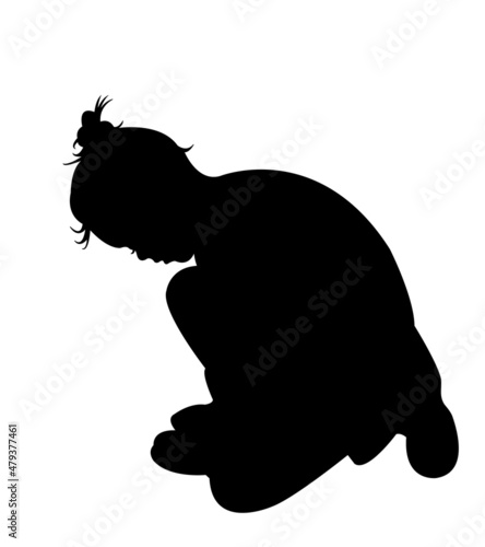 a girl body silhouette vector