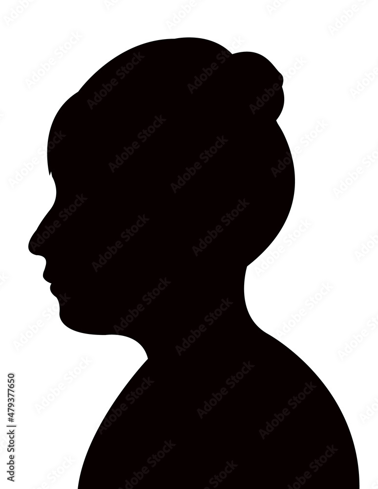  woman head silhouette vector