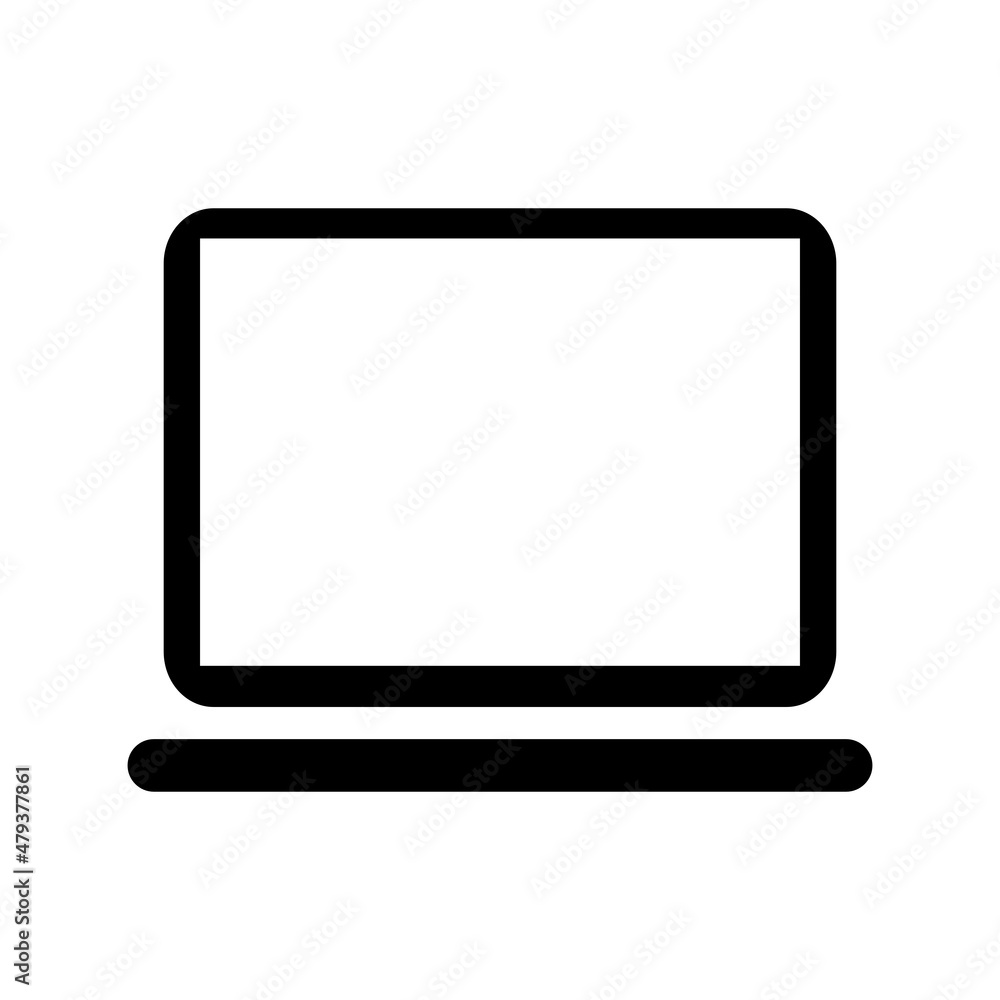 laptop icon sign isolated on a white background laptop icon sign isolated on a white background