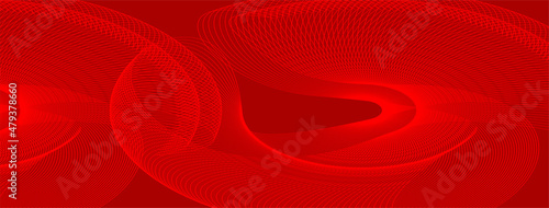 Facebook red Psychedelic Linear Wavy banner, Header cover for FB vector image