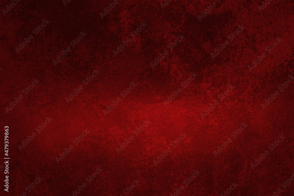 Beautiful Abstract Grunge Decorative Red Dark Stucco Wall Background. Art Rough Stylized Texture Banner With Space For Your Text.