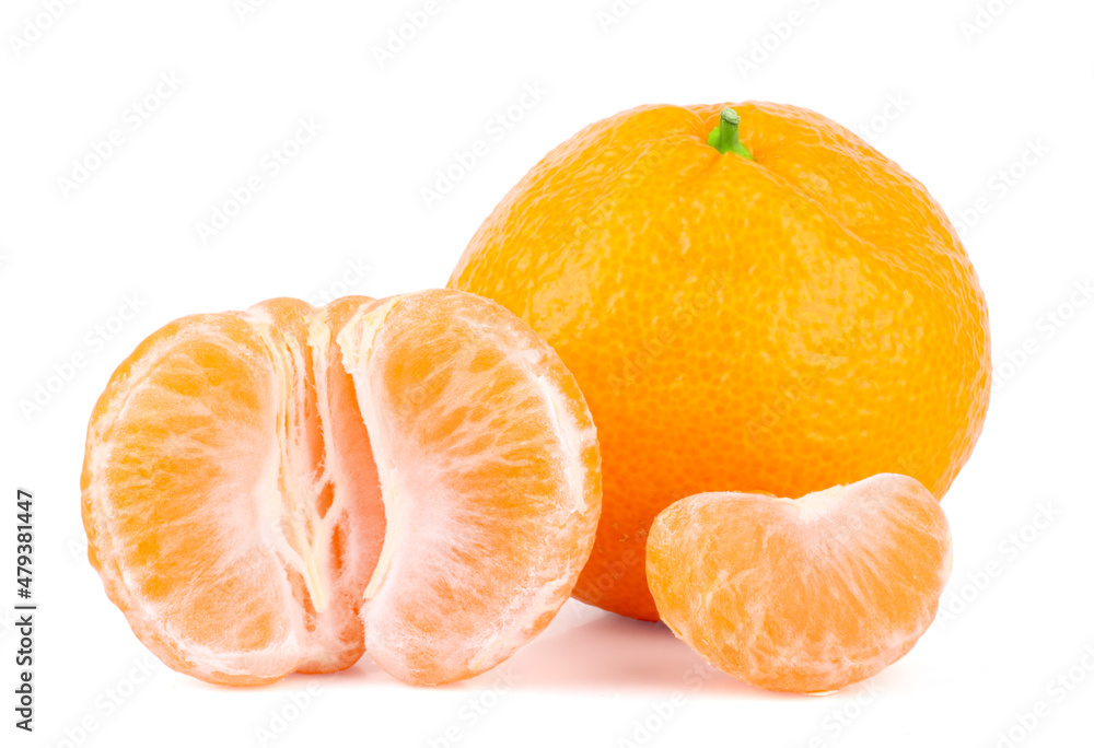 Group of mandarin tangerine with slices isolated on white background Group of mandarin tangerine with slices isolated on white background