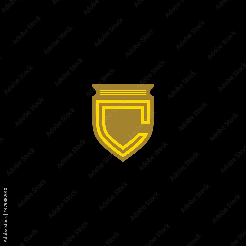 letter c logo vector shield template letter c logo vector shield template