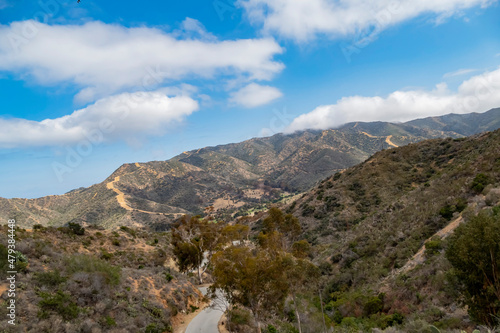 Mountain landscape of Catalina Island