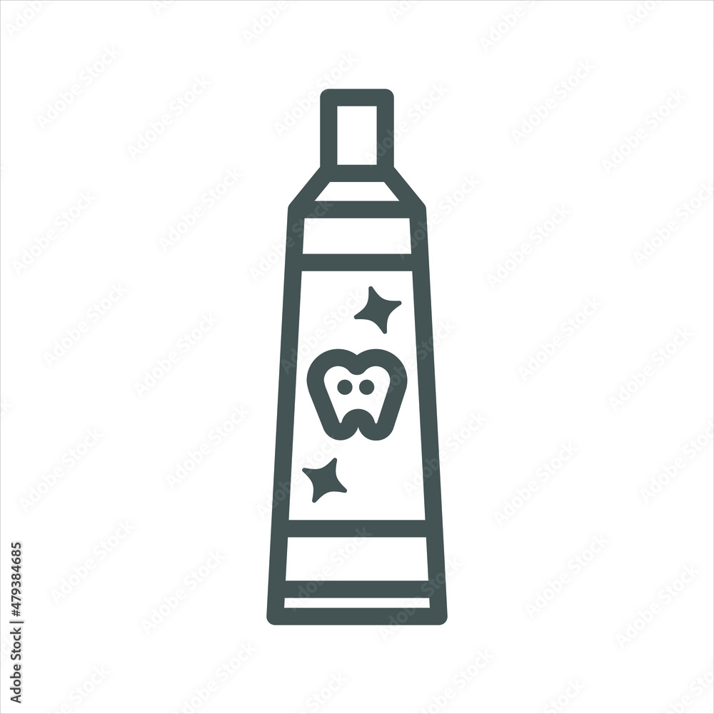 Toothpaste Tube Bathroom Simple Icon Toothpaste Tube Bathroom Simple Icon