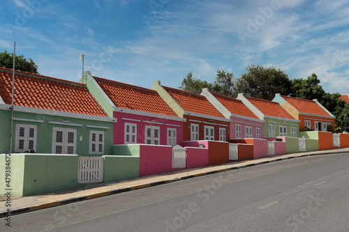 colorful houses and building - Curacao, Caribbean