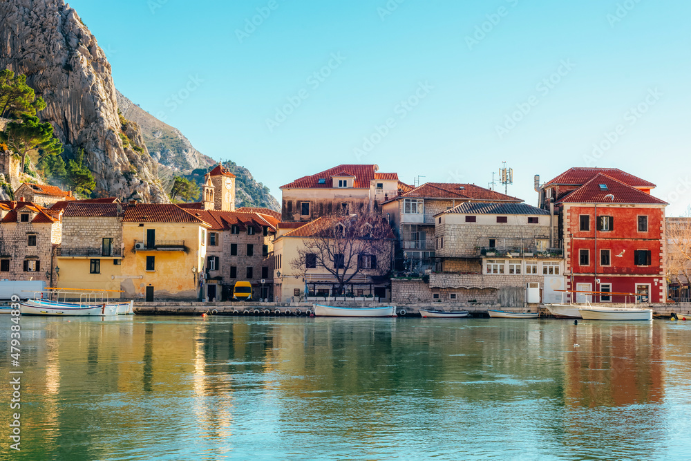 Town of Omis and Cetina river, Dalmatia, Croatia