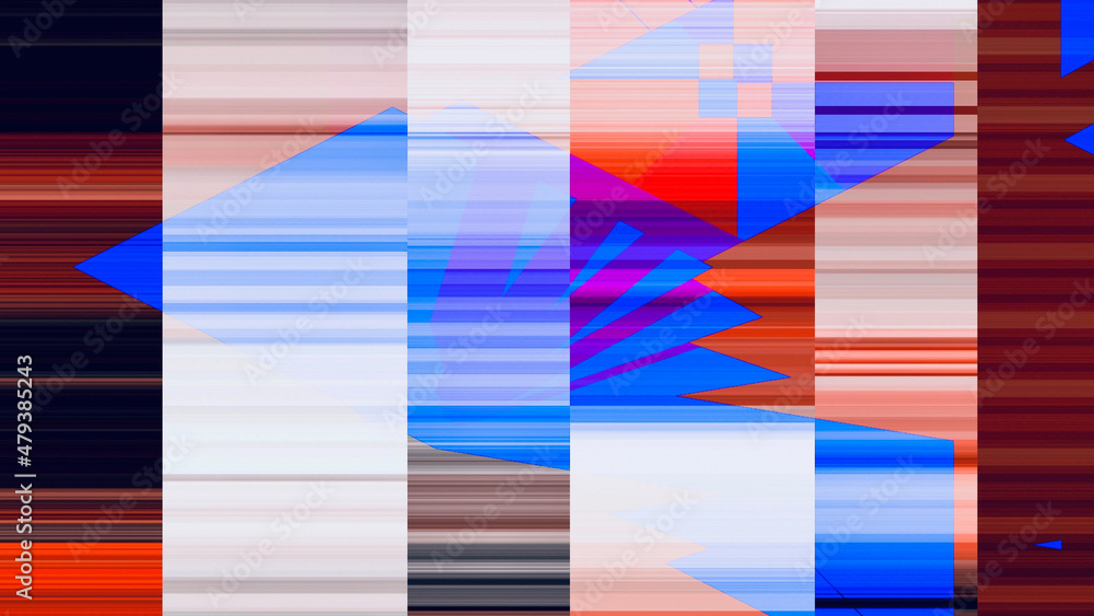 Fototapeta Geometryczny wzór retro tło z kolorowymi abstrakcyjnymi kształtami pasków. Nowoczesne abstrakcyjne modne tło dla układu i projektu
