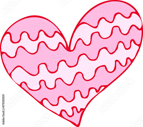 heart contour hand drawing with a brush background. Love pattern, postcard, heart abstract background. vector of hearts with Valentine's Day 14 February. Background for invitations and scrapbookin photo