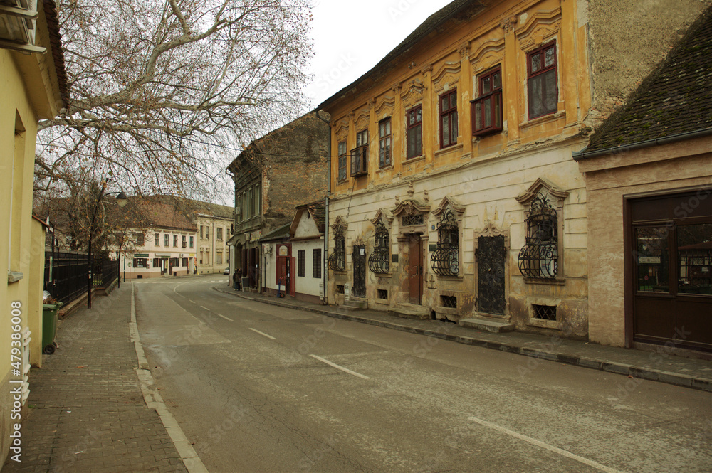 Old architecture in an old street in Sremski Karlovci