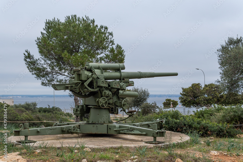 Antique anti-aircraft artillery