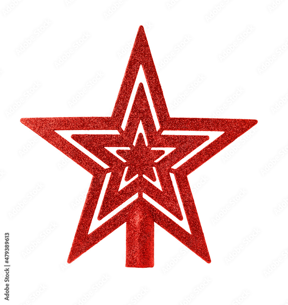 Christmas star isolated on white background. Christmas decoration. Christmas star isolated on white background. Christmas decoration.