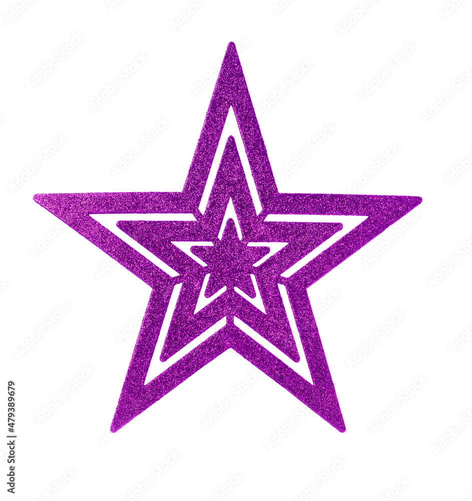 Christmas star isolated on white background. Christmas decoration. Christmas star isolated on white background. Christmas decoration.