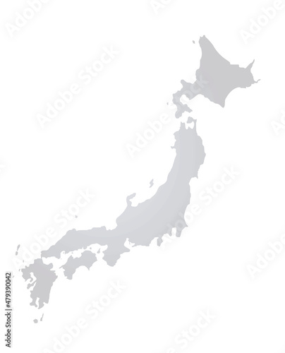Japan grey map. vector illustration 