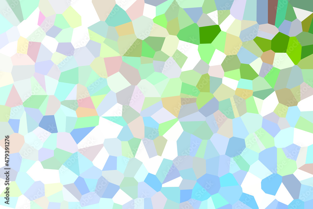 Colourful acute glass in blue and green tones Colourful acute glass in blue and green tones