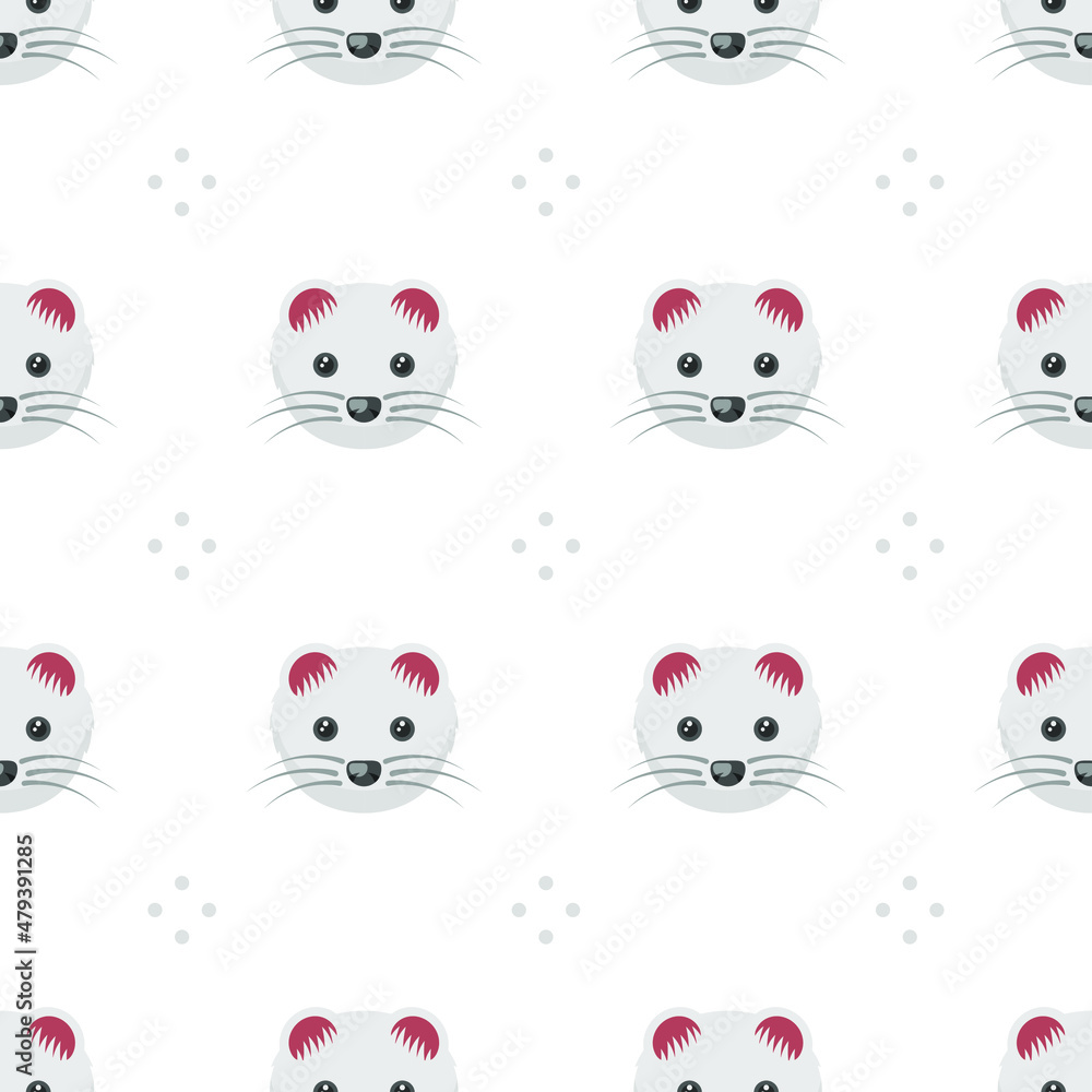 Seamless Pattern Abstract Elements Animal Ermine Head Wildlife Vector Design Style Background Illustration Texture For Prints Textiles, Clothing, Gift Wrap, Wallpaper, Pastel Seamless Pattern Abstract Elements Animal Ermine Head Wildlife Vector Design Style Background Illustration Texture For Prints Textiles, Clothing, Gift Wrap, Wallpaper, Pastel