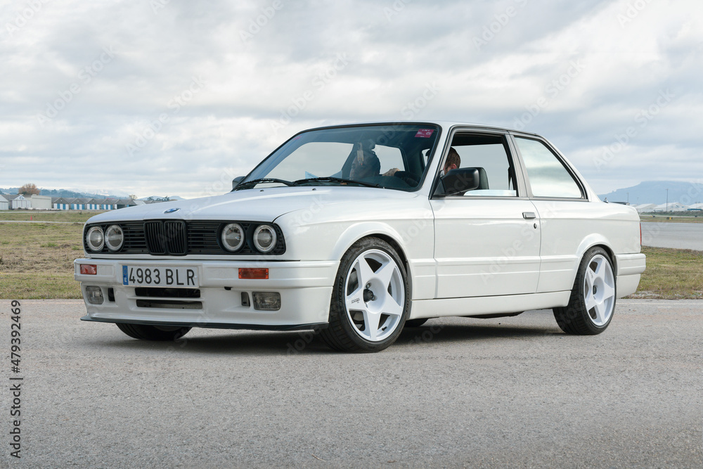 BMW 318 is (E30) twodoor sedan (second generation of BMW 3 Series) Stock Photo Adobe Stock