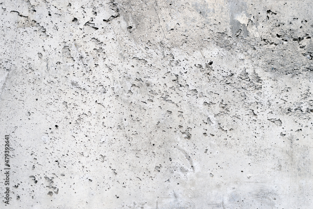Rough concrete surface with air voids
