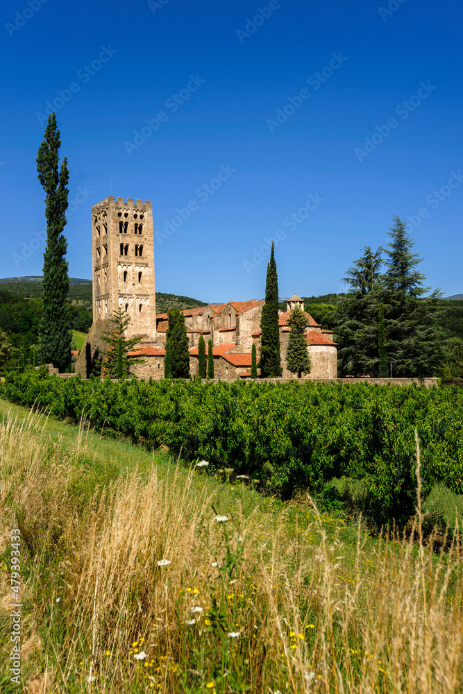 monasterio benedictino de Sant Miquel de Cuixa , año 879, pirineos orientales,Francia, europa