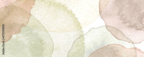 Vector watercolor art background with old paper. Pastel color brushstrokes and splashes. Hand painted template for cards, flyer, poster, banner, and cover design. Watercolour texture. Aged empty blank
