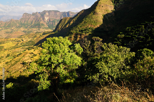 Contrefort des montagnes du Simien dans la région Amhara, Ethiopie photo