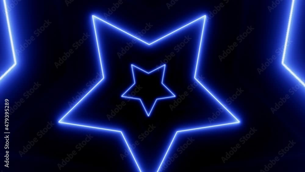 Abstract Background With Blue Glowing Lines Flickering In Dark Abstract Background With Blue Glowing Lines Flickering In Dark