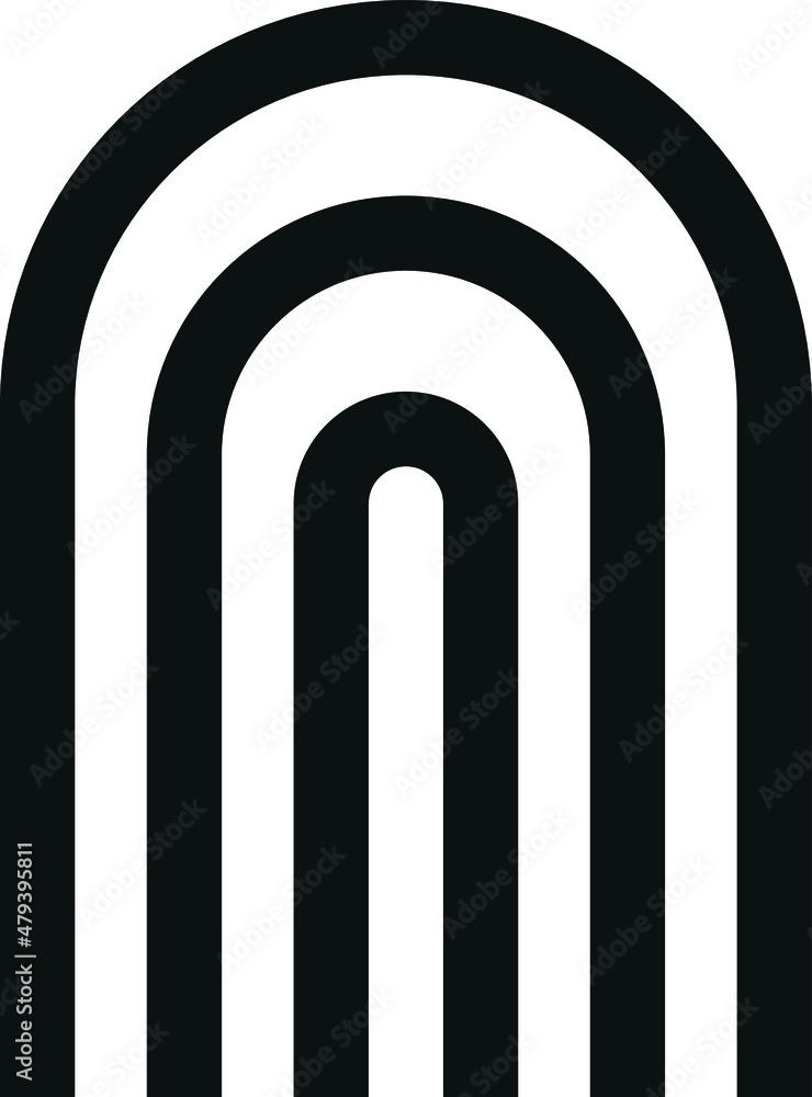 Rainbow, portal, arch with lines, geometric shape. Monochrome, grayscale, black stripes. Use for montage, overlay or texture. Isolated, transparent background. Rainbow, portal, arch with lines, geometric shape. Monochrome, grayscale, black stripes. Use for montage, overlay or texture. Isolated, transparent background.