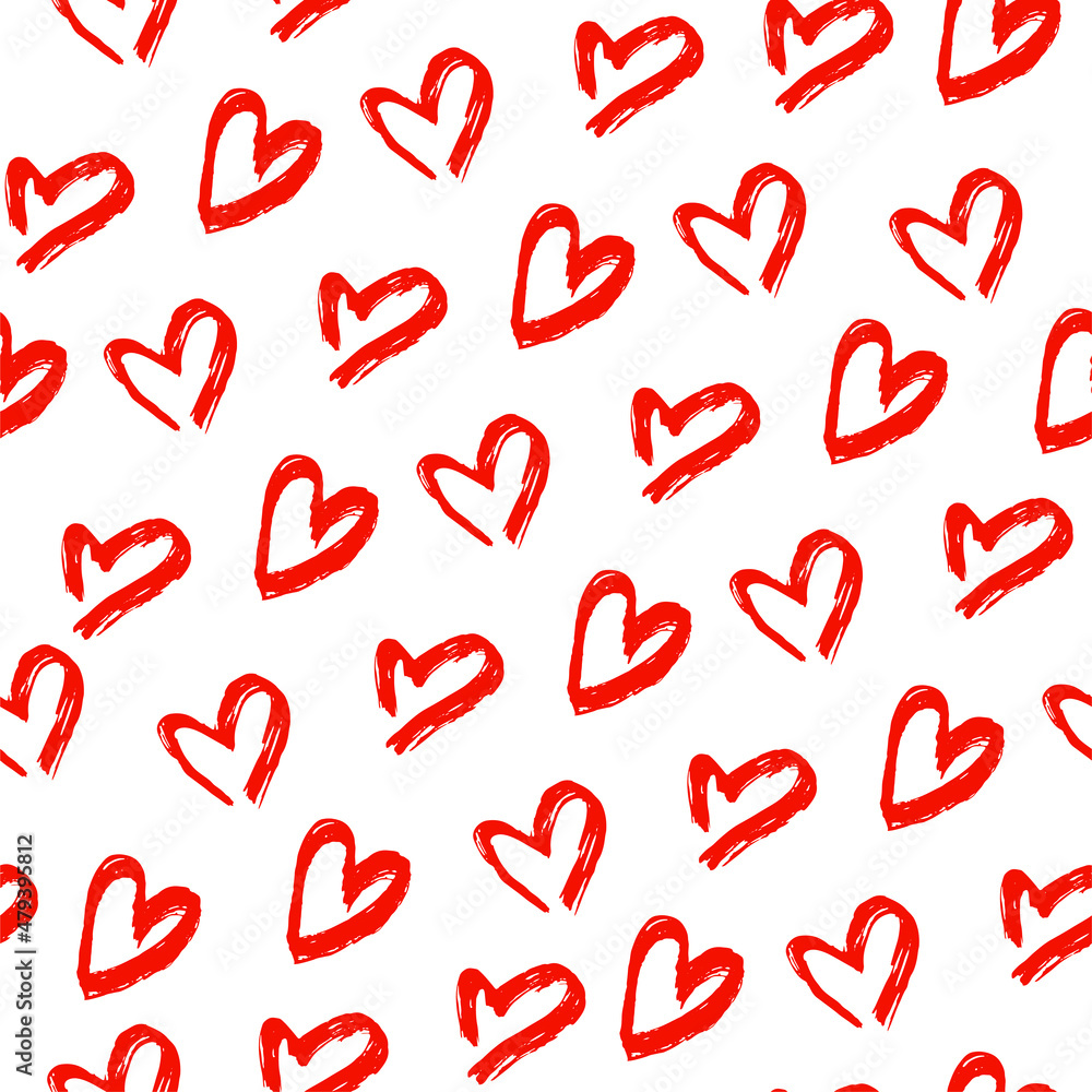 Valentine s day, romantic seamless pattern background with hearts. Vector illustration. Design for t-shirts, labels, fabrics, wallpapers, stickers, etc. Valentine s day, romantic seamless pattern background with hearts. Vector illustration. Design for t-shirts, labels, fabrics, wallpapers, stickers, etc.