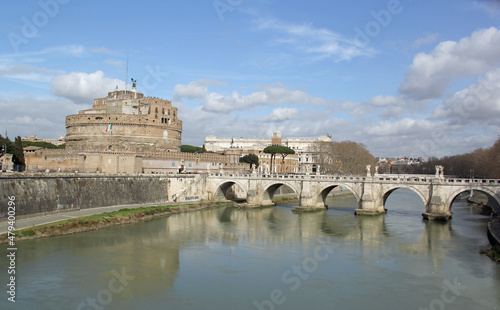 Street views of alleys and roads in Rome