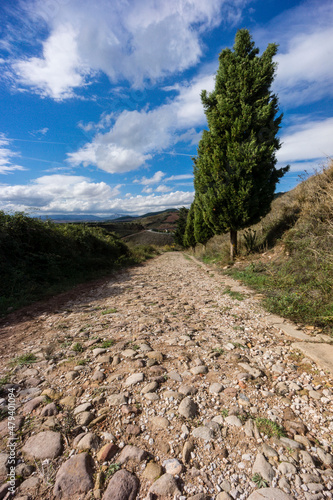 calzada romana,Cirauqui, comunidad foral de Navarra, Spain photo