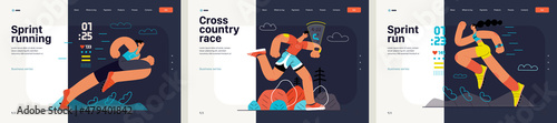 Runners - a set of website templates of running and exercising outside people