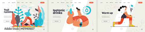 Runners - a set of website templates of running and exercising outside people