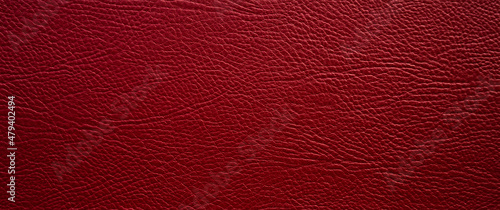 Foto photo of genuine red leather. Rectangular leather texture
