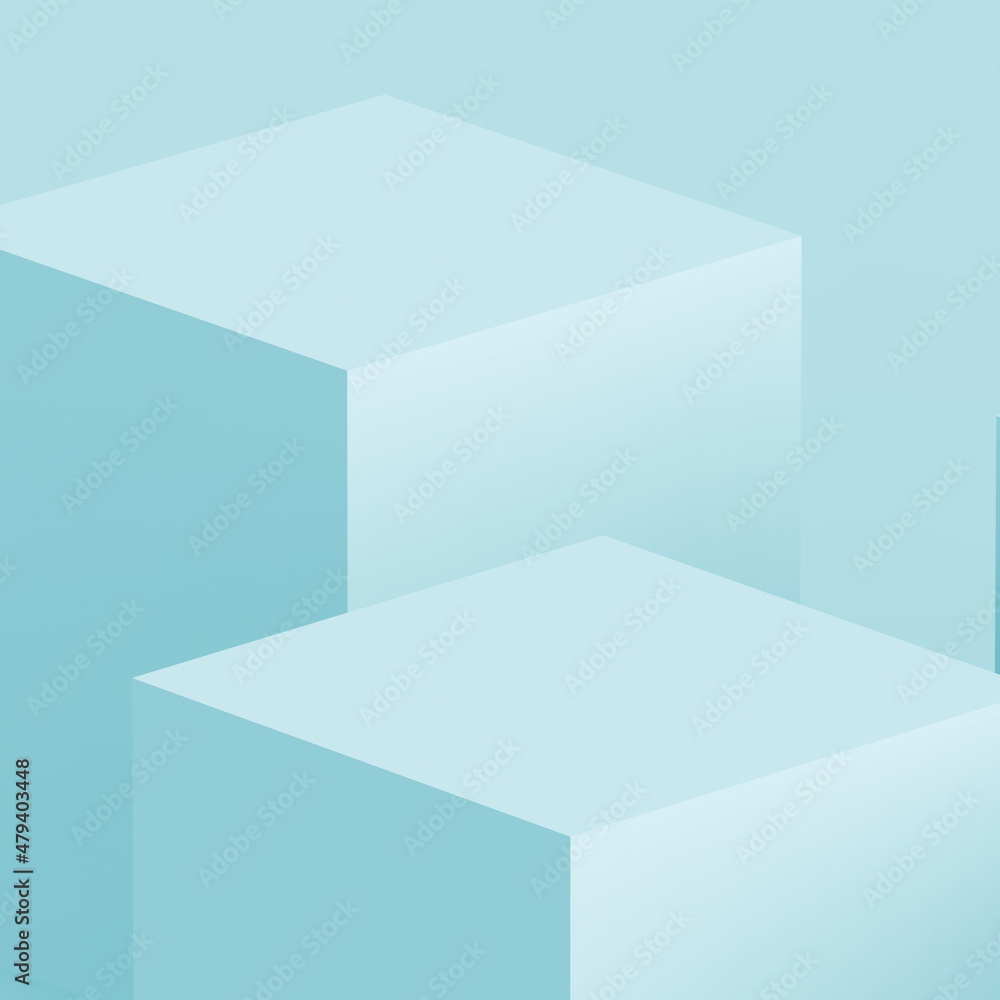 Abstract 3d blue cube and box podium minimal scene studio background. Abstract 3d blue cube and box podium minimal scene studio background.