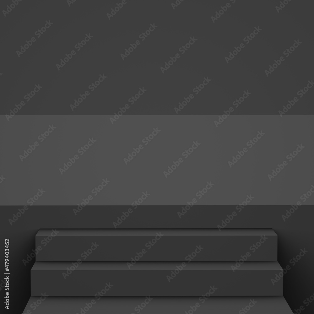 Abstract 3d black gray cube and box podium minimal scene studio background. Abstract 3d black gray cube and box podium minimal scene studio background.