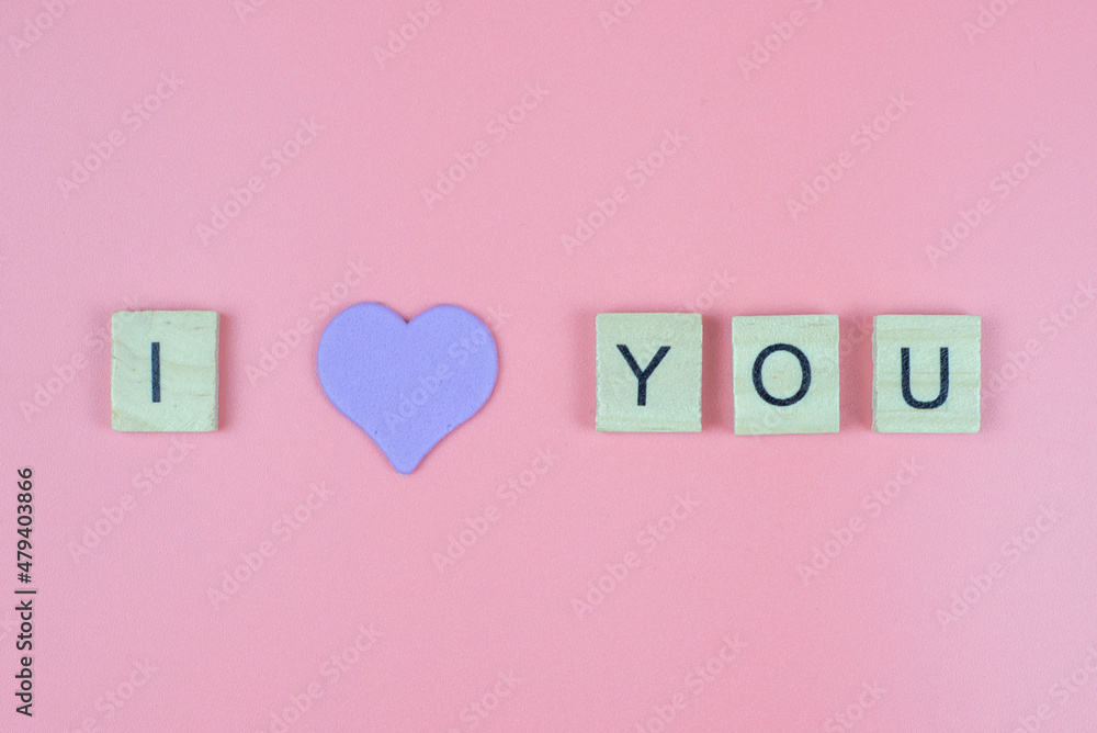 Red hearts and the text Red hearts and the text