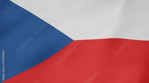 Bandera animada, República Checa. 4K photo