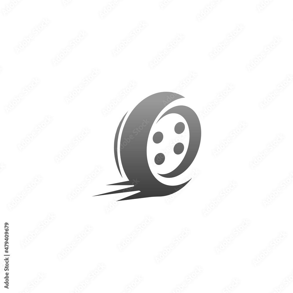 Tire icon logo design illustration template