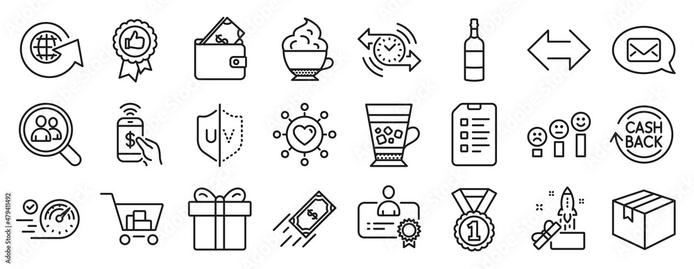 Set of line icons, such as Dating network, Frappe, Search employees icons. Fast payment, Internet shopping, Checklist signs. Gift box, Parcel, Speedometer. Customer satisfaction, Messenger. Vector Set of line icons, such as Dating network, Frappe, Search employees icons. Fast payment, Internet shopping, Checklist signs. Gift box, Parcel, Speedometer. Customer satisfaction, Messenger. Vector