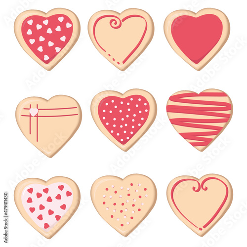 Valentine's Day heart cookies illustration