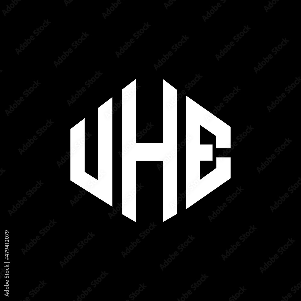 UHE letter logo design with polygon shape. UHE polygon and cube shape logo design. UHE hexagon vector logo template white and black colors. UHE monogram, business and real estate logo. UHE letter logo design with polygon shape. UHE polygon and cube shape logo design. UHE hexagon vector logo template white and black colors. UHE monogram, business and real estate logo.
