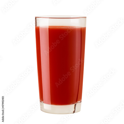 Wallpaper Mural Glass of tomato juice isolated on white background Torontodigital.ca