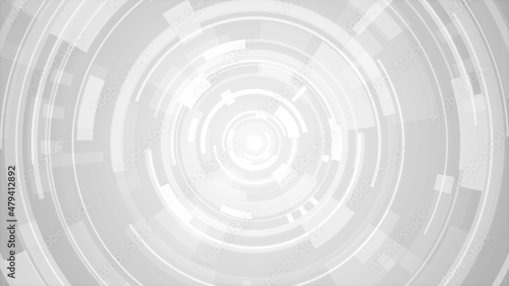Abstract circle white gray future technology background. Abstract circle white gray future technology background.