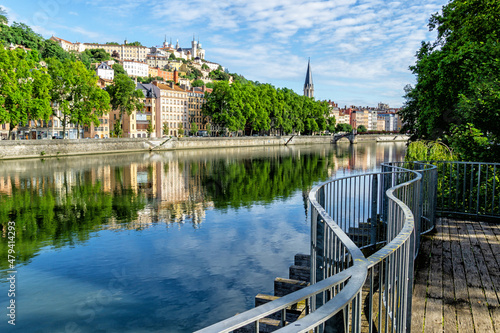 Saone river in Lyon