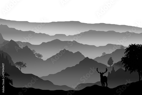  logo emblem drawing sketch icon picture advertising drawing leaflets nature landscape mountains trees animals